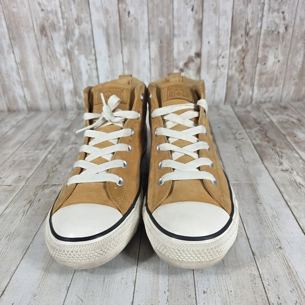 Converse All Star CTAS‎ Street Mid Suede Leather Sneakers Shoes Mens Tan - Picture 4 of 8